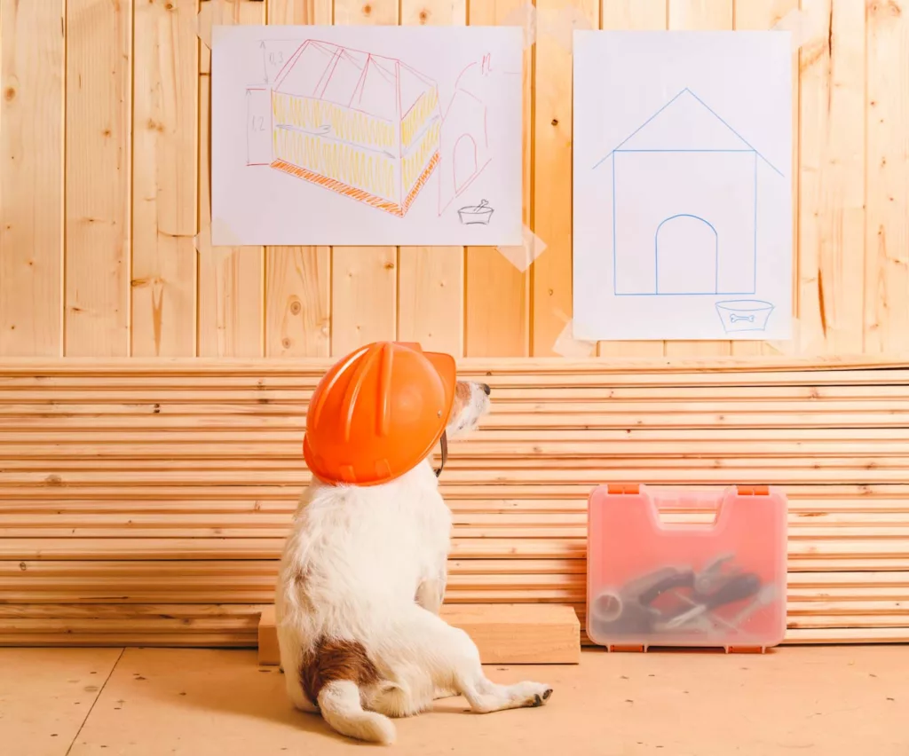 Building a dog house properly requires reviewing plans like the ones I provide at Dog House Times.